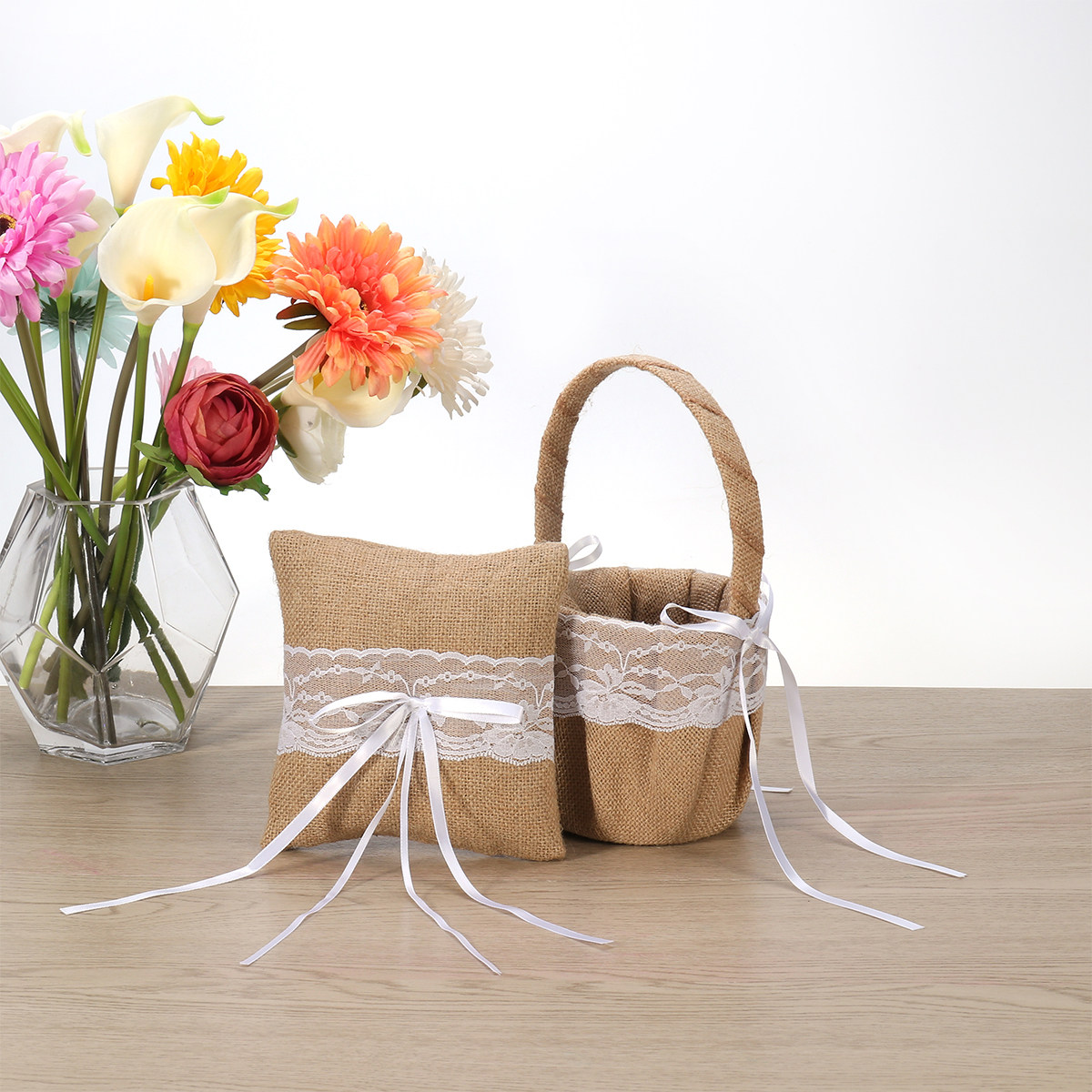 مجموعة من 6 قطع من سلال الزهور - مراجعة Ring Bearer Pillow وسعره