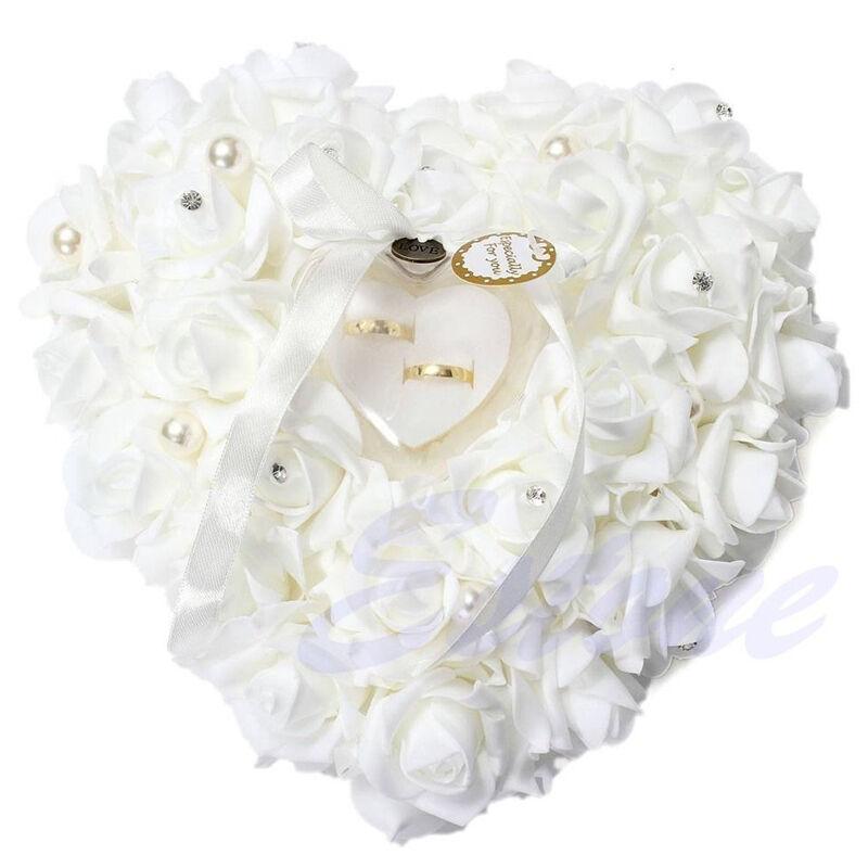حفل زفاف العاج الساتان كريستال - مراجعة Ring Bearer Pillow وسعره