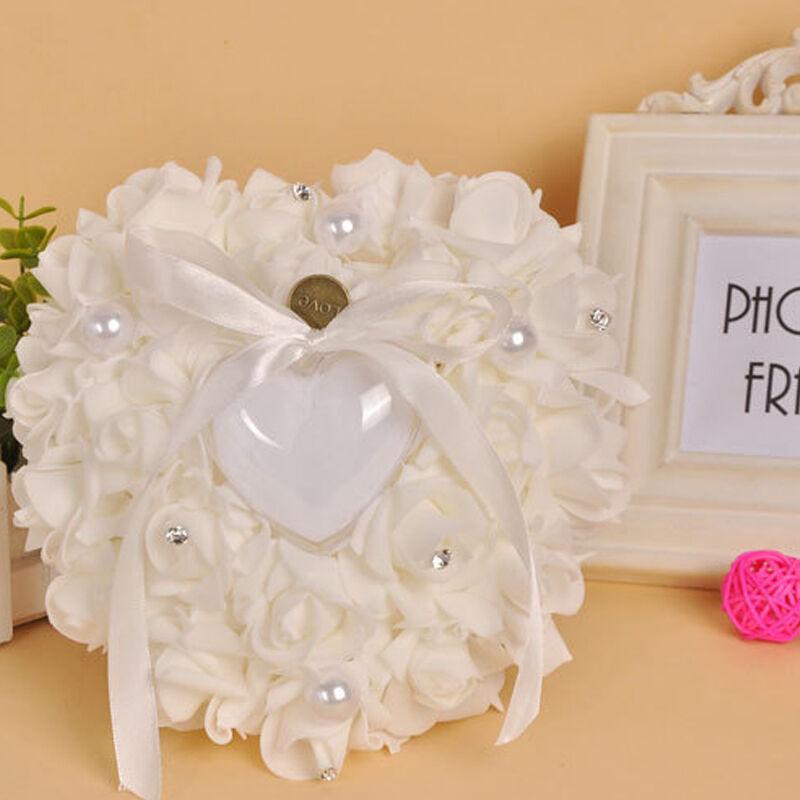 حفل زفاف العاج الساتان كريستال - مراجعة Ring Bearer Pillow وسعره